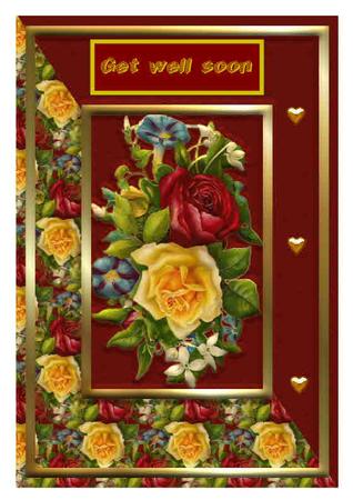 Victorian Roses Card Front by Therese Eke