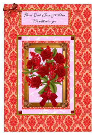 A4 Extreme Decoupage Red Rose Bouquet Kit by Therese Eke