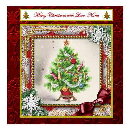 The Tree Snow 5in Square Folded Picture Card by Therese Eke