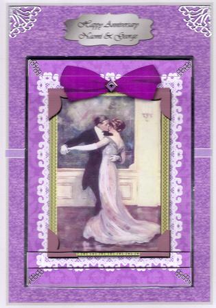 Strictly Dancing Couple Lace 7x5 Spiral Edge Stacker by Therese Eke