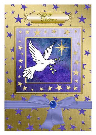 8 x 8 Xmas Dove Kit with Scalloped Corners by Therese Eke