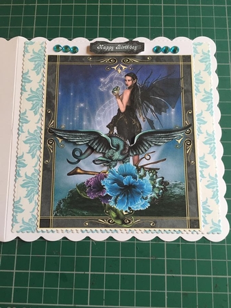 Dragon Sky Card Topper with Decoupage by nat chugg