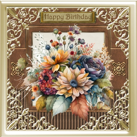 Blackberry & Gold with Lace Filigree Pattern Frames Kit by tina bing