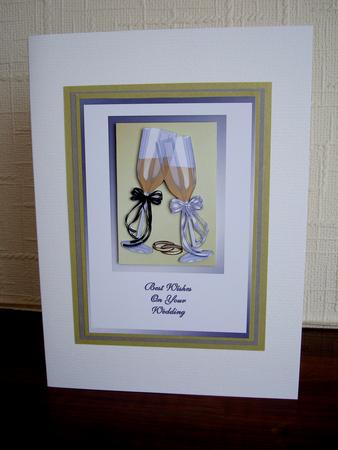 Champagne Glasses Wedding Card by tina bing