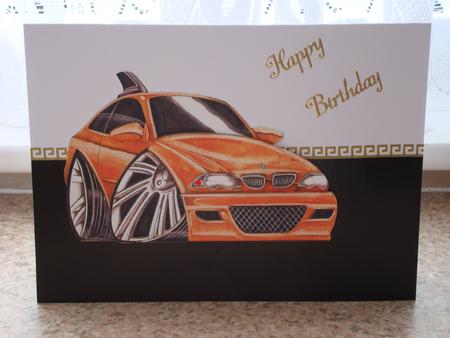 Orange Rally Car by tina bing