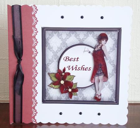 Best Wishes Woman and Flowers Step by Step by tina bing
