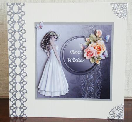 Best Wishes Lady and Roses Step by Step by tina bing