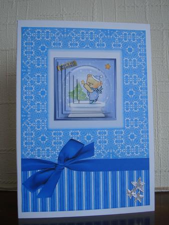 Baby's First Christmas Snowglobe Pyramage Sheet by tina bing