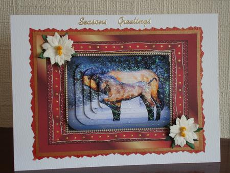 Christmas Horse and Foal Pyramage by tina bing