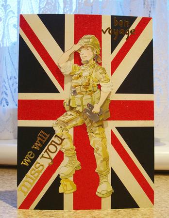 Army Lady Decoupage Sheet by tina bing