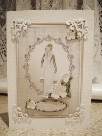 Wedding Quick Card with Decoupage by tina bing