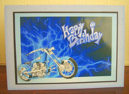 Blue Chopper Decoupage by tina bing