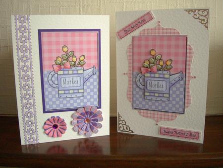 Rose Watering Can Mother's Day C6 Card Sheet by tina bing