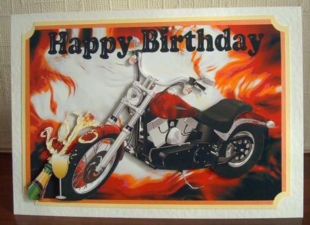 Red Motor Bike with Champagne A4 by tina bing