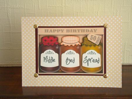 A4 Novelty Middle Aged 50th Birthday Jams N Chutney Topper by tina bing