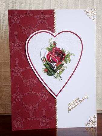 Hearts and Roses Card Front by tina bing