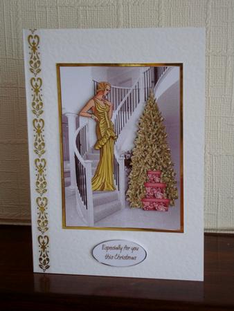 On the Staircase at Christmas by tina bing