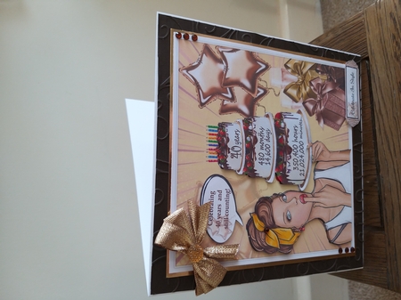 Milestone 40th Birthday Card Front With Decoupage by Tina Fair