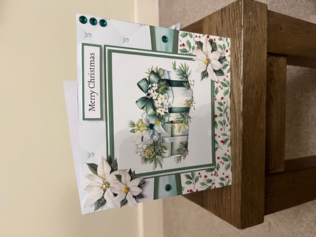 A Christmas Medley - Green #1 8x8 Quick Card Design 2 by Tina Fair