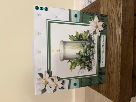 A Christmas Medley - Green #2 8x8 Quick Card Design 6 by Tina Fair