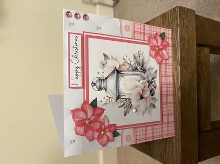 A Christmas Medley - Pink #1 8x8 Quick Card Design 5 by Tina Fair