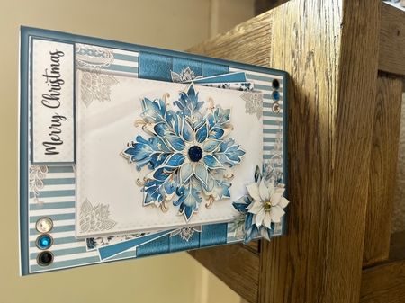 Blue Christmas Card One  by Tina Fair
