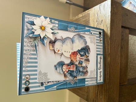 Blue Christmas Card Two by Tina Fair