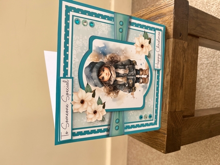 Little Winter Girls 8x8 Quick Card Bumper Kit by Tina Fair