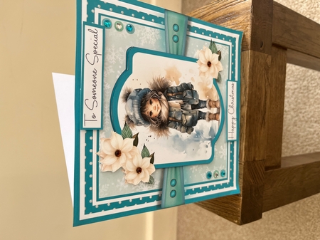 Little Winter Girls 8x8 Quick Card Bumper Kit by Tina Fair