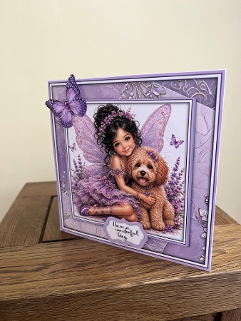 Little Fairy Girl with Dog - Mini Kit 6x6 by Tina Fair