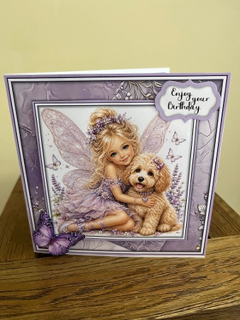 Little Fairy Girl with Dog - Mini Kit 6x6 by Tina Fair
