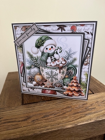 Snowman in a Cup of Chocolate - Mini Kit 6x6 by Tina Fair