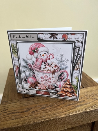 Snowman in a Cup of Chocolate - Mini Kit 6x6 by Tina Fair