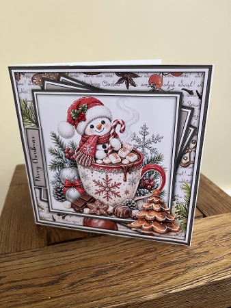Snowman in a Cup of Chocolate - Mini Kit 6x6 by Tina Fair