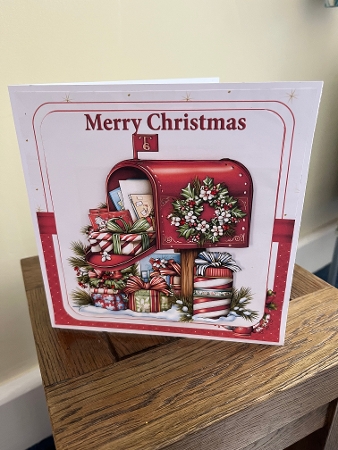 7x7 Whimsical floral Christmas greeting choice of four mini kit by Tina Fair