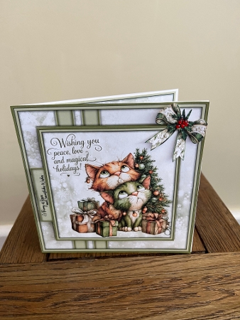 Christmas Cat 1 - Mini Kit 6x6 by Tina Fair
