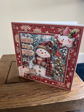 Snowman with Hot Cacoa - Mini Kit 6x6 by Tina Fair