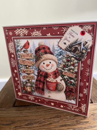 Snowman with Hot Cacoa - Mini Kit 6x6 by Tina Fair