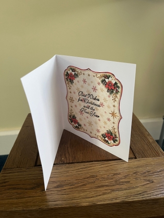 Red & Gold Christmas Bells Card Topper by Tina Fair