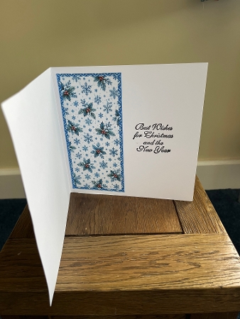 Blue Christmas Snowman Penguin and Robin 7x7 Card Kit by Tina Fair