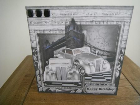 Male card Vintage car by Tina Fair
