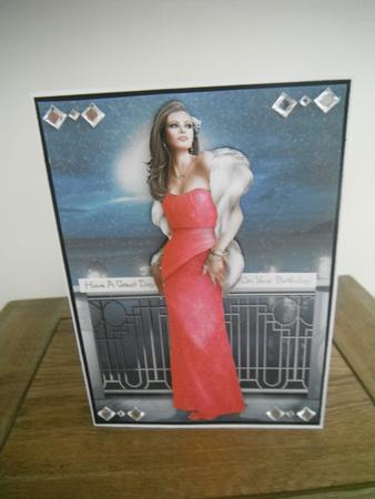 Art Deco Lady Pearl Christmas (cerise Pink) by Tina Fair
