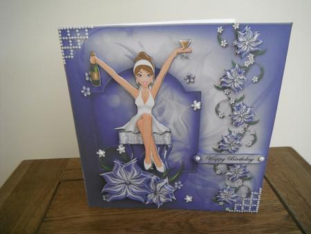 Female Celebration Card Front by Tina Fair
