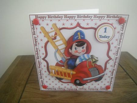 Lil Fireman Birthday Boy by Tina Fair