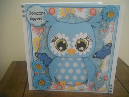 Beautiful Blue Owl 8x8 Mini Kit by Tina Fair