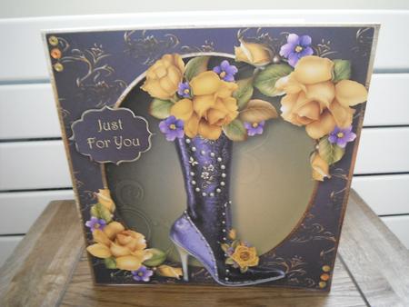 Fabulous Boot & Yellow Roses 8x8 Quick Topper by Tina Fair