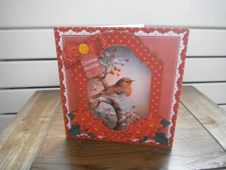 Red Robin Christmas Greetings 6in Christmas Step by Step by Tina Fair