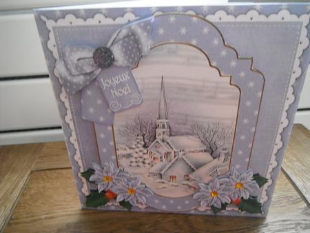 Blue Church Joyeux Noel 6in Christmas Step by Step by Tina Fair