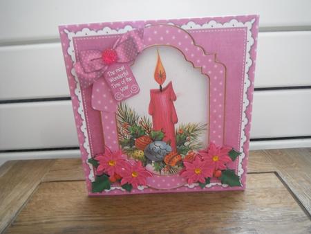Cerise Candle Wonderful Time 6in Christmas Step by Step by Tina Fair