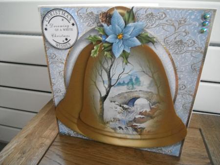 Christmas Bells - Snowy Winter Bridge by Tina Fair